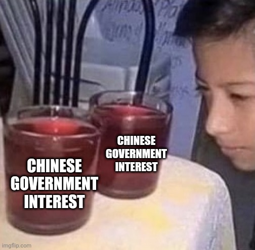 Same thing | CHINESE GOVERNMENT INTEREST CHINESE GOVERNMENT INTEREST | image tagged in same thing | made w/ Imgflip meme maker