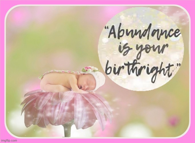 Abundance is your birthright | image tagged in namaste | made w/ Imgflip meme maker