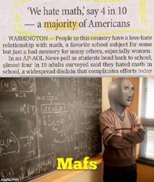 Ah yes, a majority | image tagged in mafs | made w/ Imgflip meme maker