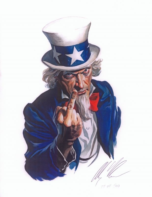 High Quality Uncle Sam Finger by Alex Ross Blank Meme Template