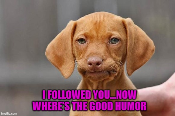 I FOLLOWED YOU...NOW WHERE'S THE GOOD HUMOR | made w/ Imgflip meme maker