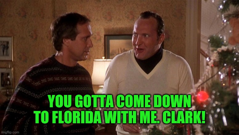 Cousin Eddie | YOU GOTTA COME DOWN TO FLORIDA WITH ME. CLARK! | image tagged in cousin eddie | made w/ Imgflip meme maker