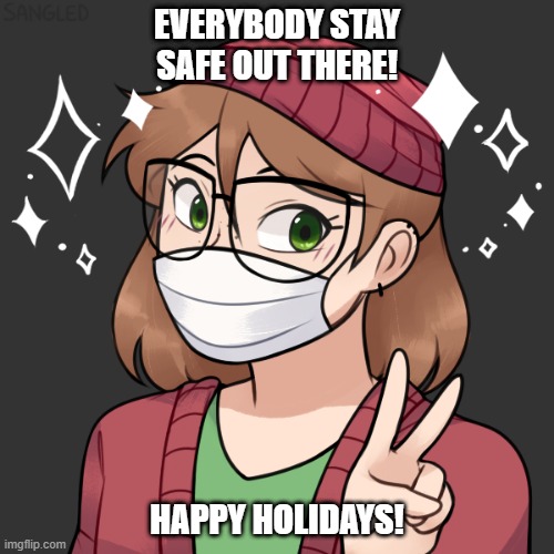 Happy Holidaaaaaays! | EVERYBODY STAY SAFE OUT THERE! HAPPY HOLIDAYS! | image tagged in wow where did the year go,not that i'm complaining lol,2020 sucks | made w/ Imgflip meme maker