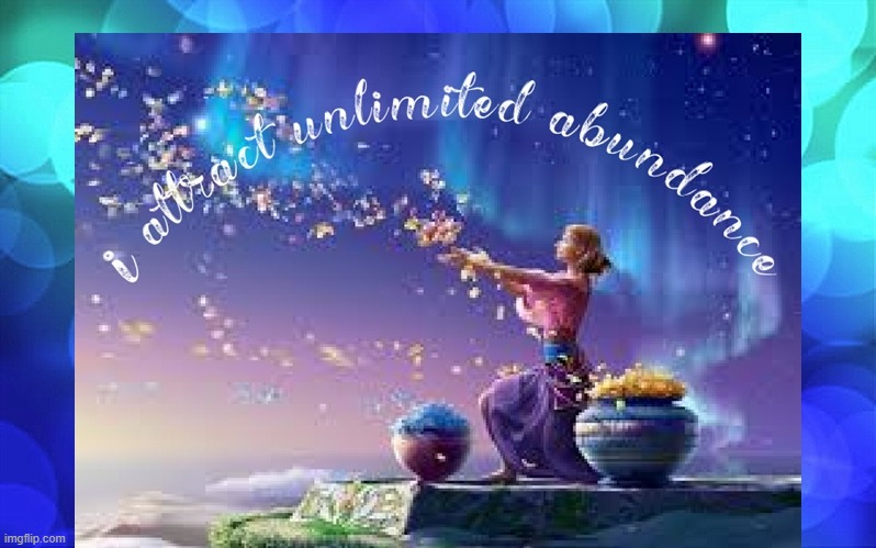 I attract unlimited abundance. | image tagged in namaste | made w/ Imgflip meme maker