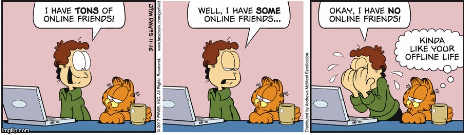 the life of memer | image tagged in garfield | made w/ Imgflip meme maker