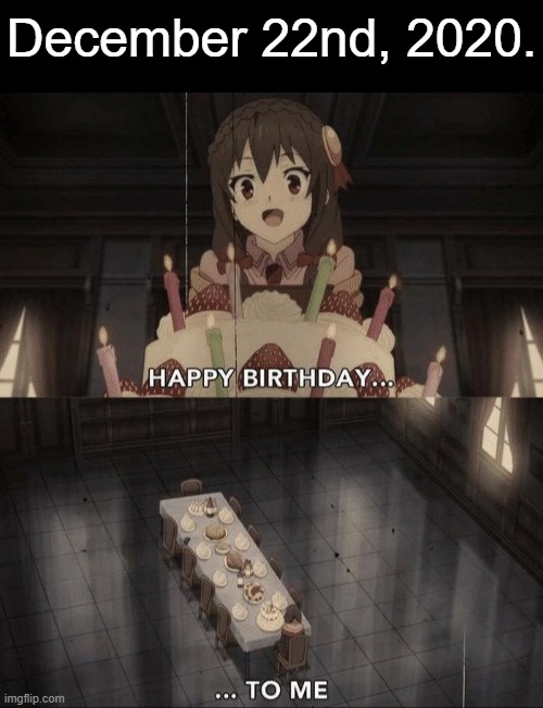 Thank you everyone! | December 22nd, 2020. | image tagged in happy birthday to me | made w/ Imgflip meme maker