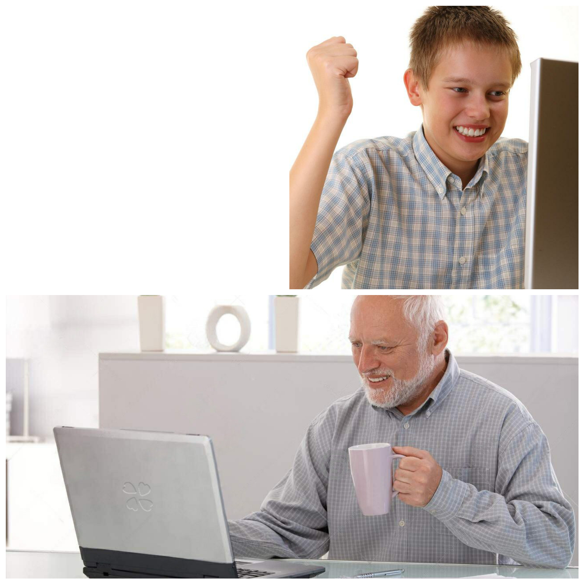High Quality Still on the Computer Blank Meme Template