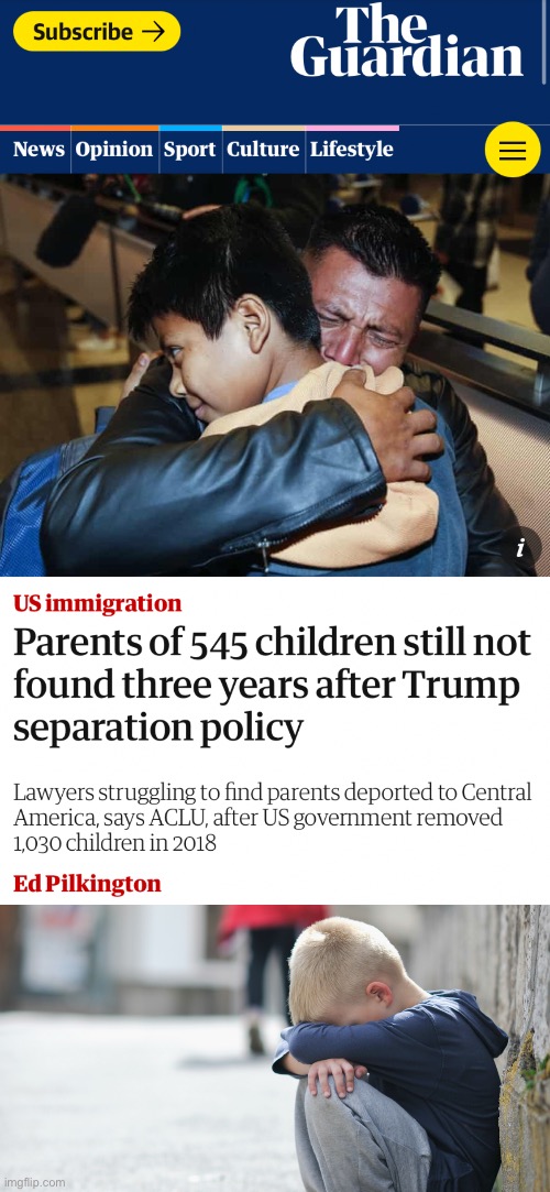 High Quality Trump child separation Blank Meme Template