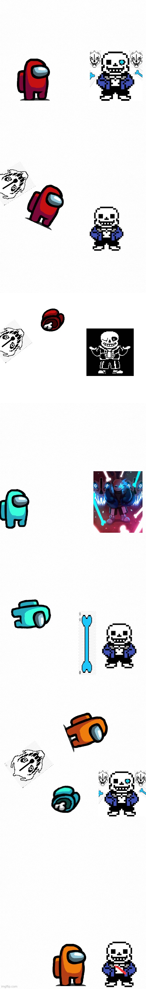 Among us vs sans | image tagged in white backround,blank white template | made w/ Imgflip meme maker