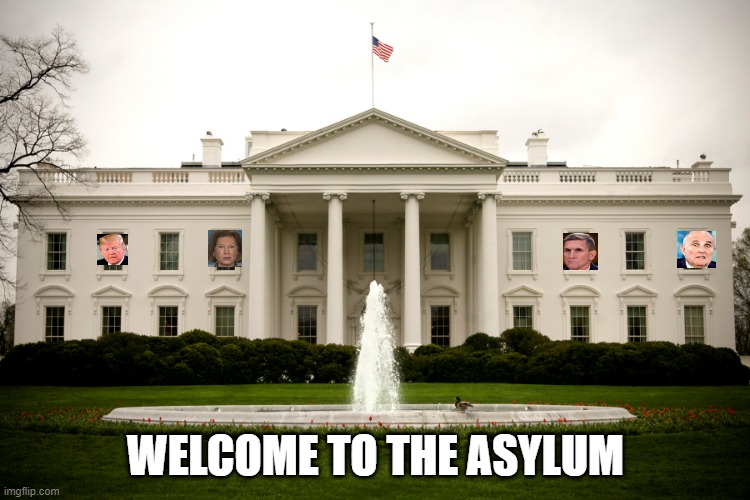 asylum | WELCOME TO THE ASYLUM | image tagged in donald trump | made w/ Imgflip meme maker