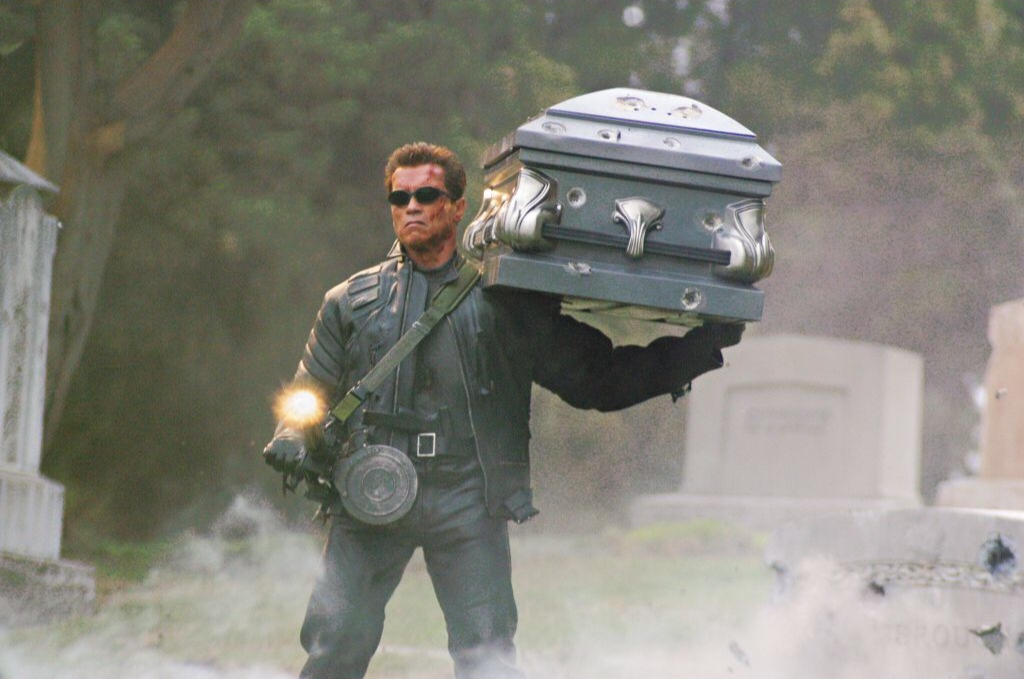 Terminator Carrying Coffin Blank Meme Template