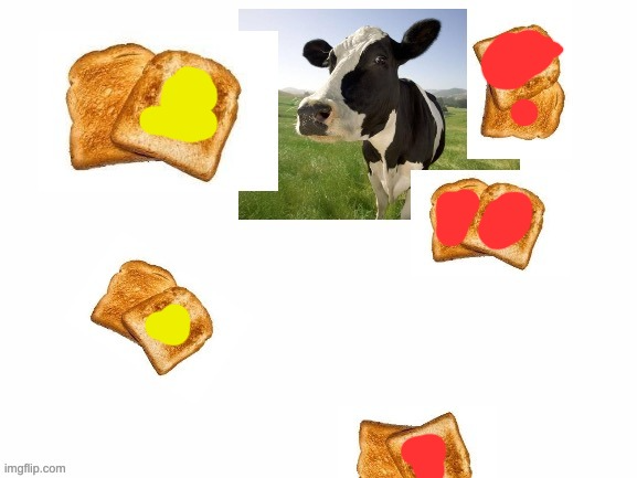 High Quality Ultimate Toast Cow Blank Meme Template