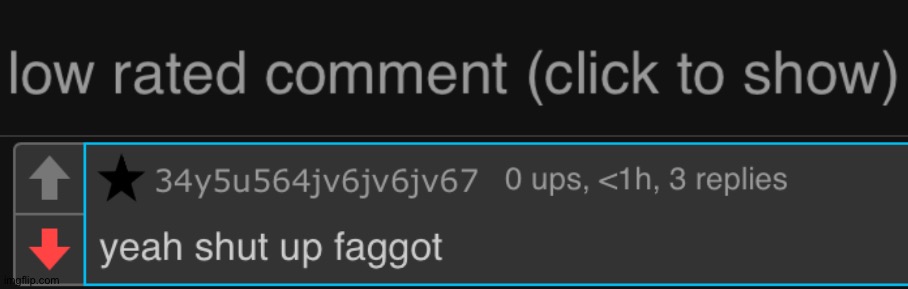 This new user is a dumbass | image tagged in low rated comment dark mode version | made w/ Imgflip meme maker