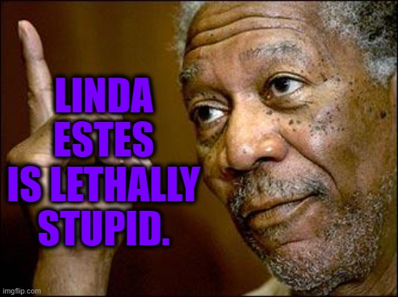 This has been loaded in the chamber for a while | LINDA ESTES IS LETHALLY STUPID. | image tagged in this morgan freeman,lethal weapon,stupid | made w/ Imgflip meme maker