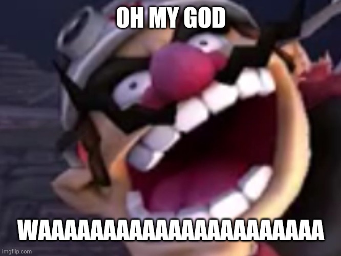 Wario | OH MY GOD WAAAAAAAAAAAAAAAAAAAAAA | image tagged in wario | made w/ Imgflip meme maker