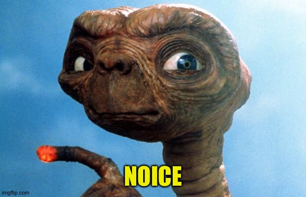 ET phone home | NOICE | image tagged in et phone home | made w/ Imgflip meme maker
