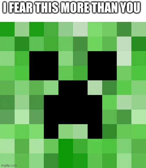 Scumbag Minecraft | I FEAR THIS MORE THAN YOU | image tagged in memes,scumbag minecraft | made w/ Imgflip meme maker