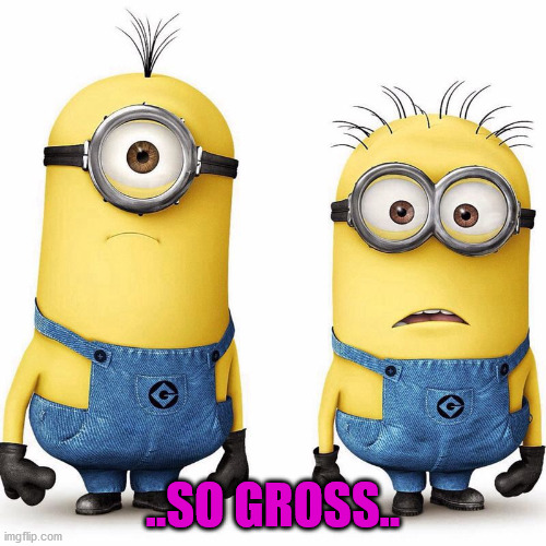 So Gross | ..SO GROSS.. | image tagged in minions | made w/ Imgflip meme maker