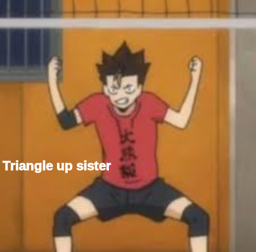 High Quality Triangle up sister Blank Meme Template