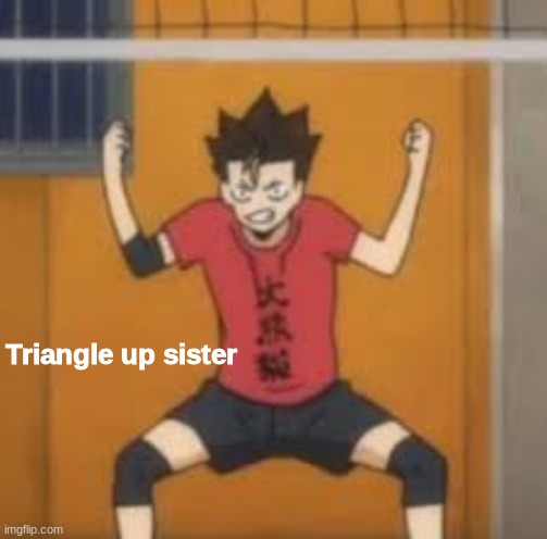 Triangle up sister | image tagged in triangle up sister | made w/ Imgflip meme maker