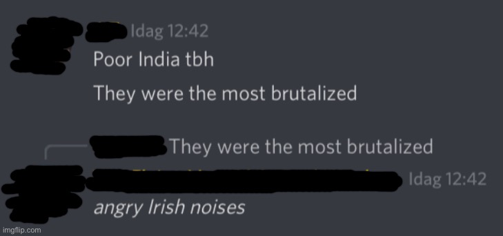 Discord meme #1 | image tagged in discord,british empire,ireland,funny,memes | made w/ Imgflip meme maker