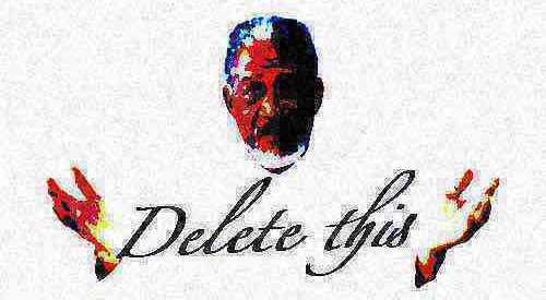 Morgan Freeman delete this deep-fried 2 Blank Meme Template