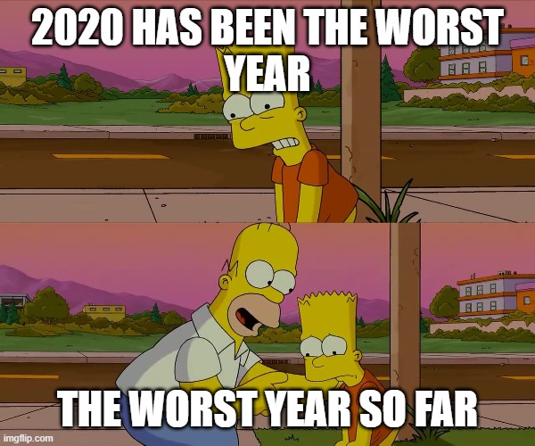 2020 HAS BEEN THE WORST
YEAR THE WORST YEAR SO FAR | image tagged in worst day of my life | made w/ Imgflip meme maker
