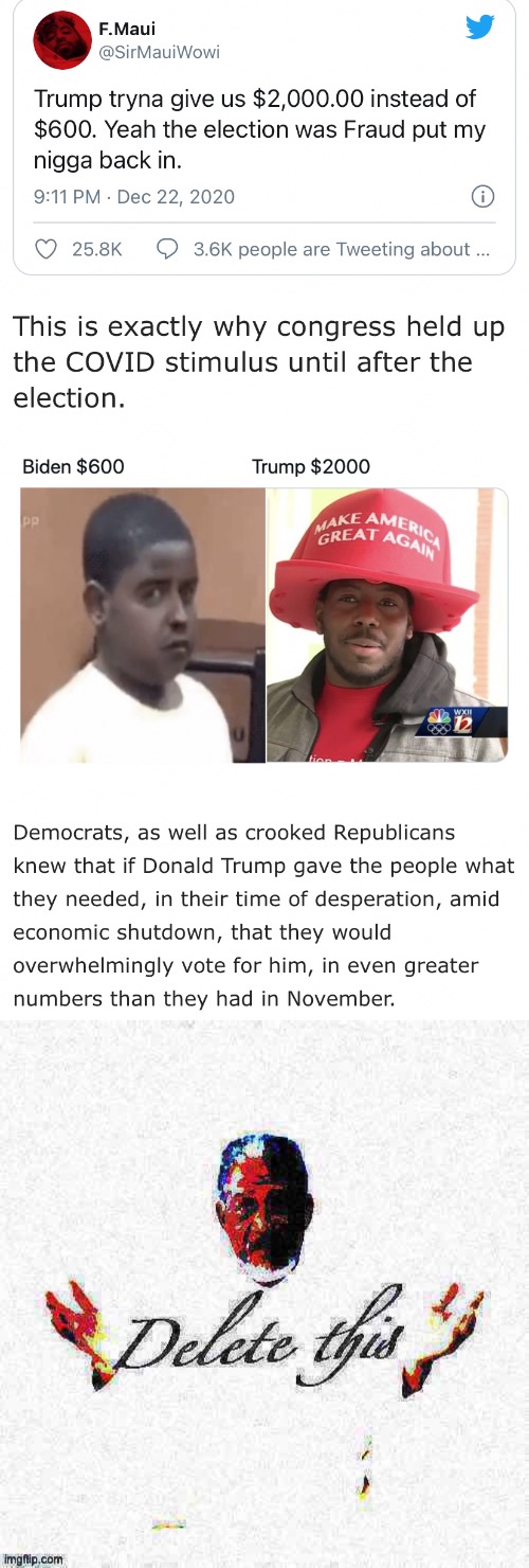Idk how many of these tweets are sarcastic lol. But yeah | image tagged in trump covid,morgan freeman delete this deep-fried 2 full | made w/ Imgflip meme maker