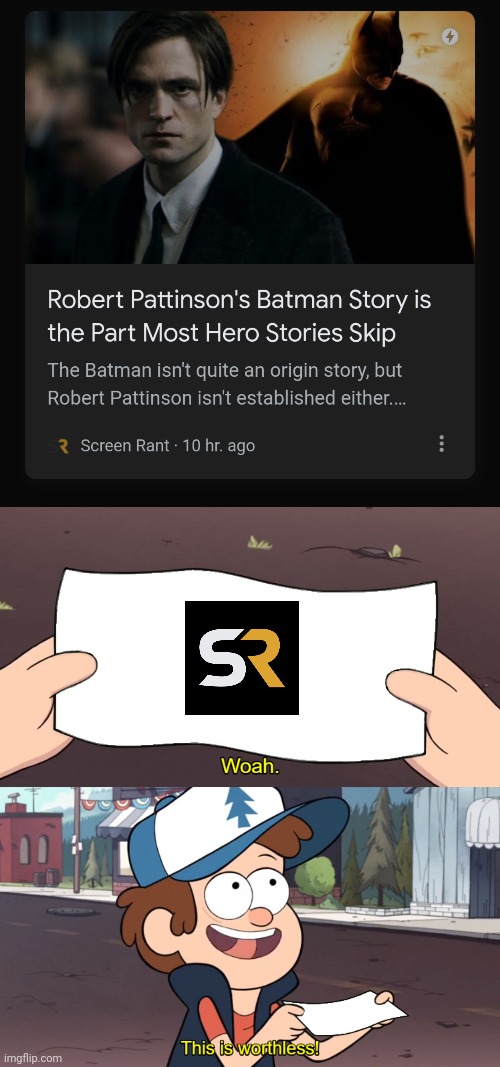 Screen rant is stoopid | image tagged in this is useless | made w/ Imgflip meme maker