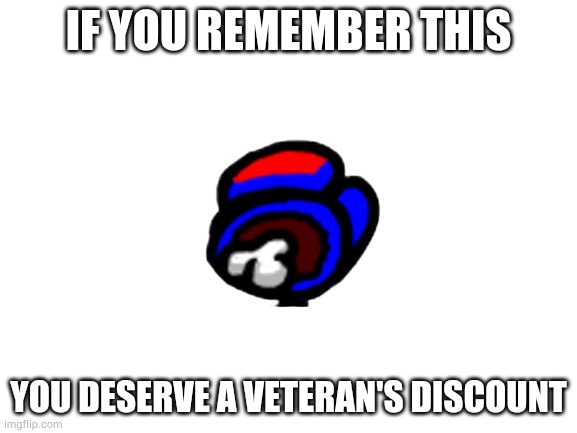 You really do | IF YOU REMEMBER THIS; YOU DESERVE A VETERAN'S DISCOUNT | image tagged in blank white template | made w/ Imgflip meme maker