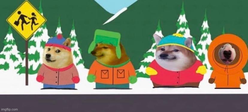 south bark | image tagged in doge,south park | made w/ Imgflip meme maker