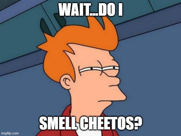 Futurama Fry | WAIT...DO I; SMELL CHEETOS? | image tagged in memes,futurama fry | made w/ Imgflip meme maker