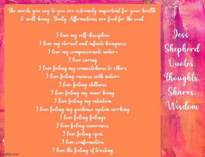 Jess Shepherd Daily Affirmations.4 | image tagged in namaste | made w/ Imgflip meme maker