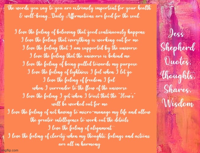 Jess Shepherd Daily Affirmations.5 | image tagged in namaste | made w/ Imgflip meme maker