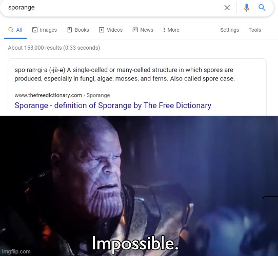 A Rhyme For Orange | image tagged in thanos impossible,finally | made w/ Imgflip meme maker