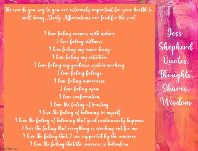 Jess Shepherd Daily Affirmations.13 | image tagged in namaste | made w/ Imgflip meme maker