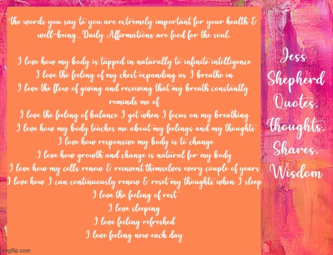 Jess Shepherd Daily Affirmations.18 | image tagged in namaste | made w/ Imgflip meme maker