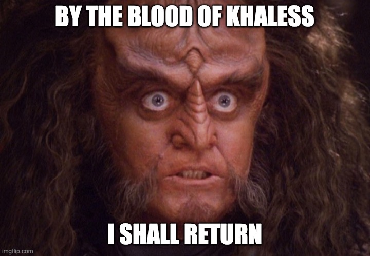 No Honor | BY THE BLOOD OF KHALESS; I SHALL RETURN | image tagged in no honor,dndmemes | made w/ Imgflip meme maker