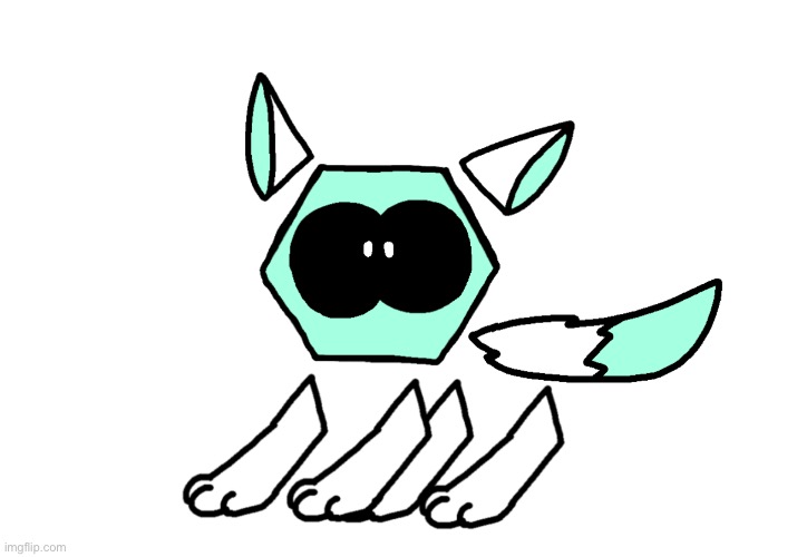 So Cloud wanted me to make a Hexagon OC for her, this is what I got so far. | made w/ Imgflip meme maker
