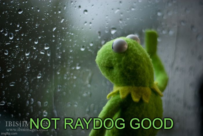 That Meme was Good they Said.............But, | NOT RAYDOG GOOD | image tagged in kermit window,raydog,imgflip users,meanwhile on imgflip | made w/ Imgflip meme maker