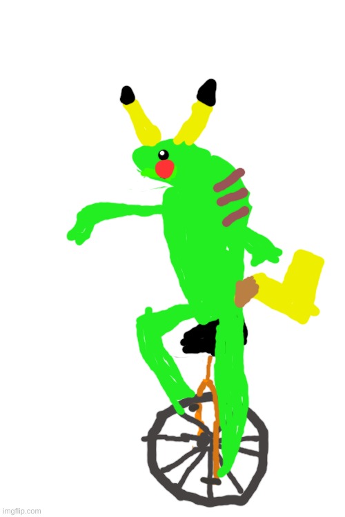A Drawing Of Here Comes Dat Pikachu | image tagged in blank white template | made w/ Imgflip meme maker