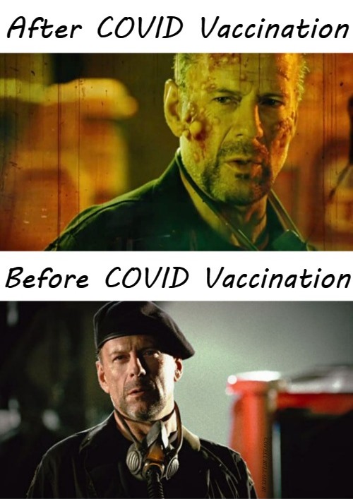 Planet Terror COVID Vaccination Before And After Blank Meme Template