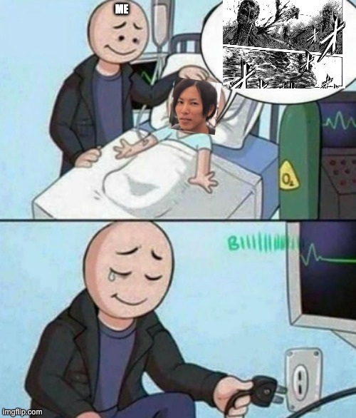 if u get it, pay tribute |  ME | image tagged in hange,isayama unplugged life support,attack on titan | made w/ Imgflip meme maker