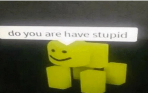 Do you are have stupid roblox Blank Meme Template