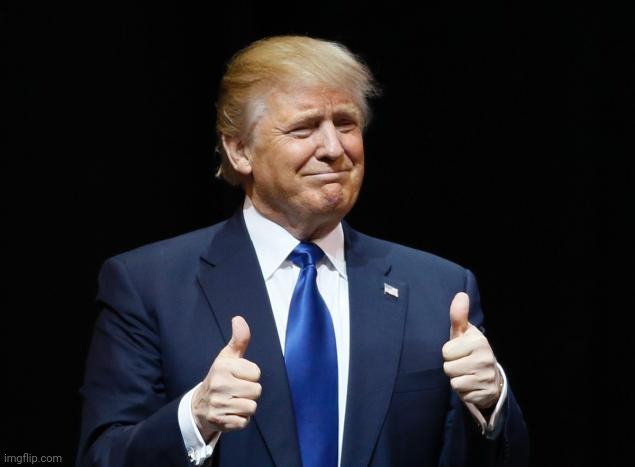 Donald Trump Thumbs Up | image tagged in donald trump thumbs up | made w/ Imgflip meme maker