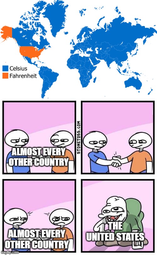 Why are you so weird America, why? | ALMOST EVERY OTHER COUNTRY; THE UNITED STATES; ALMOST EVERY OTHER COUNTRY | image tagged in handshake,memes,funny,america,country | made w/ Imgflip meme maker