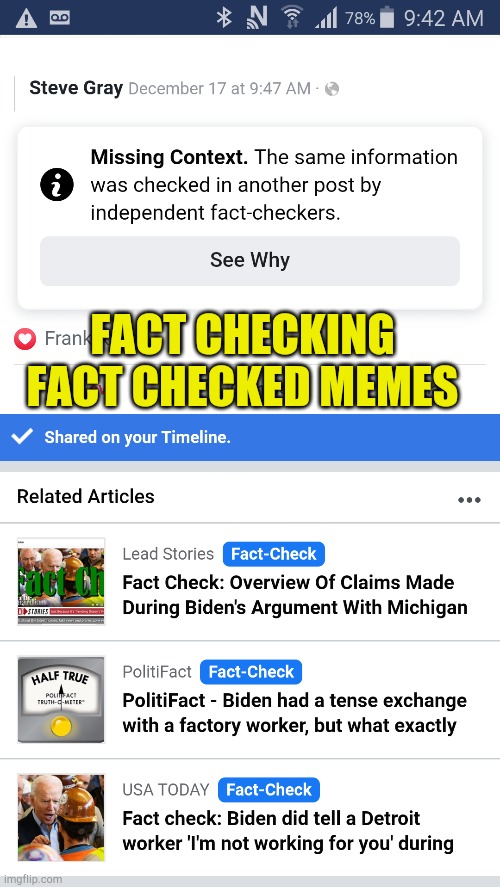 Fact Checking Fact Checked Memes | FACT CHECKING FACT CHECKED MEMES | image tagged in fact checking fact checked memes,fact check,censorship,leftists,big brother,1984 | made w/ Imgflip meme maker