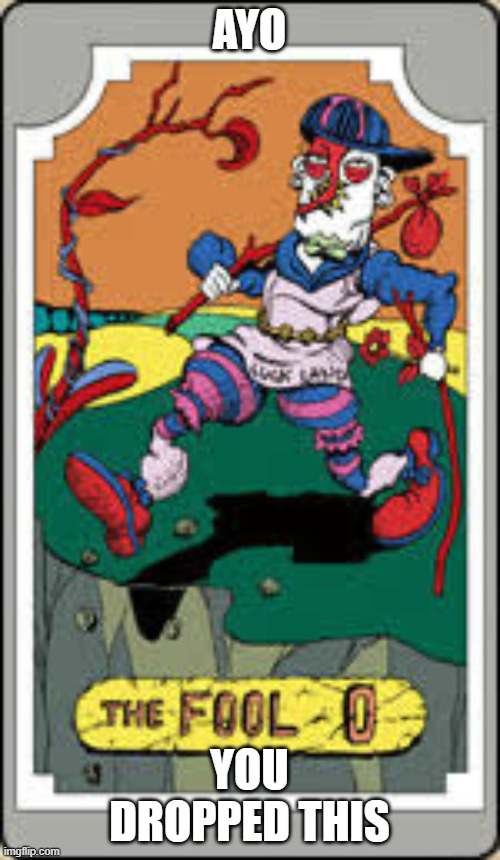 High Quality jojo the fool card Blank Meme Template