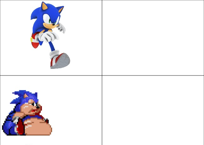 Fat Sonic Blank Meme Template