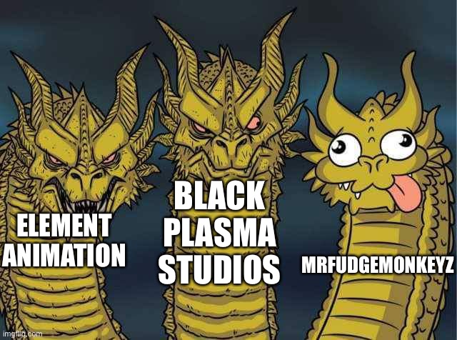 Hydra | BLACK PLASMA STUDIOS; ELEMENT ANIMATION; MRFUDGEMONKEYZ | image tagged in hydra,minecraft | made w/ Imgflip meme maker